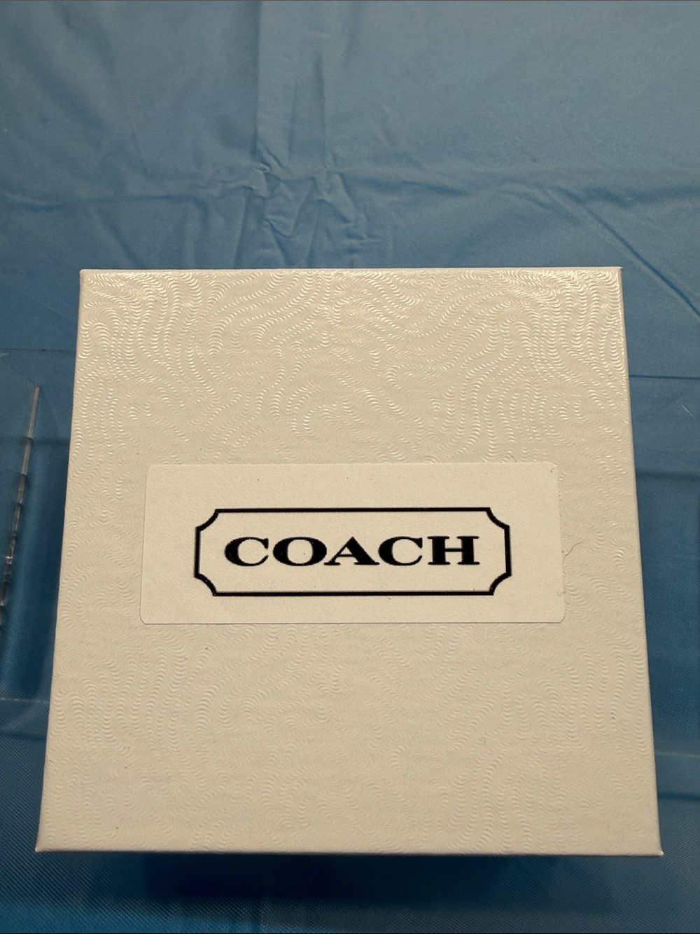 Coach Silver-tone Key & Charm with Clear Crystal Accents NWOT with box - Picture 4 of 4